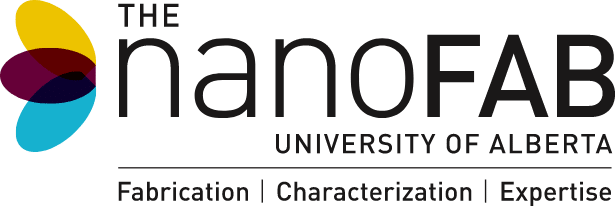 The nanofab logo of the University of Alberta.
